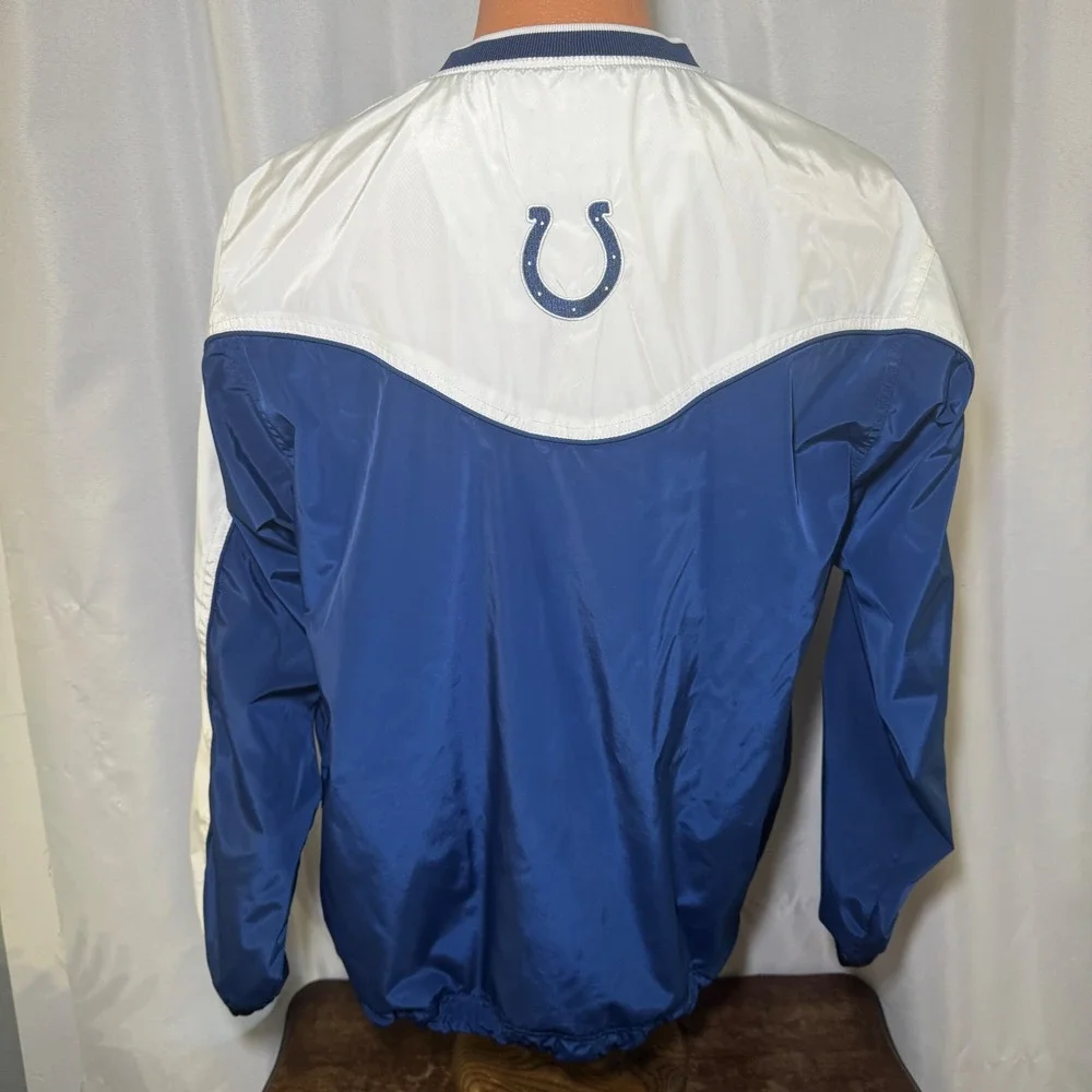 Reebok Indianapolis Colts NFL Windbreaker‎ Pullover Blue White XL